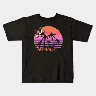 Beach Summer Sunset Kids T-Shirt